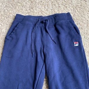 Navy Blue Fila Sweatpants